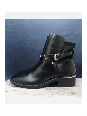 Long Tall Sally Black Studded Chelsea Boots Size 10